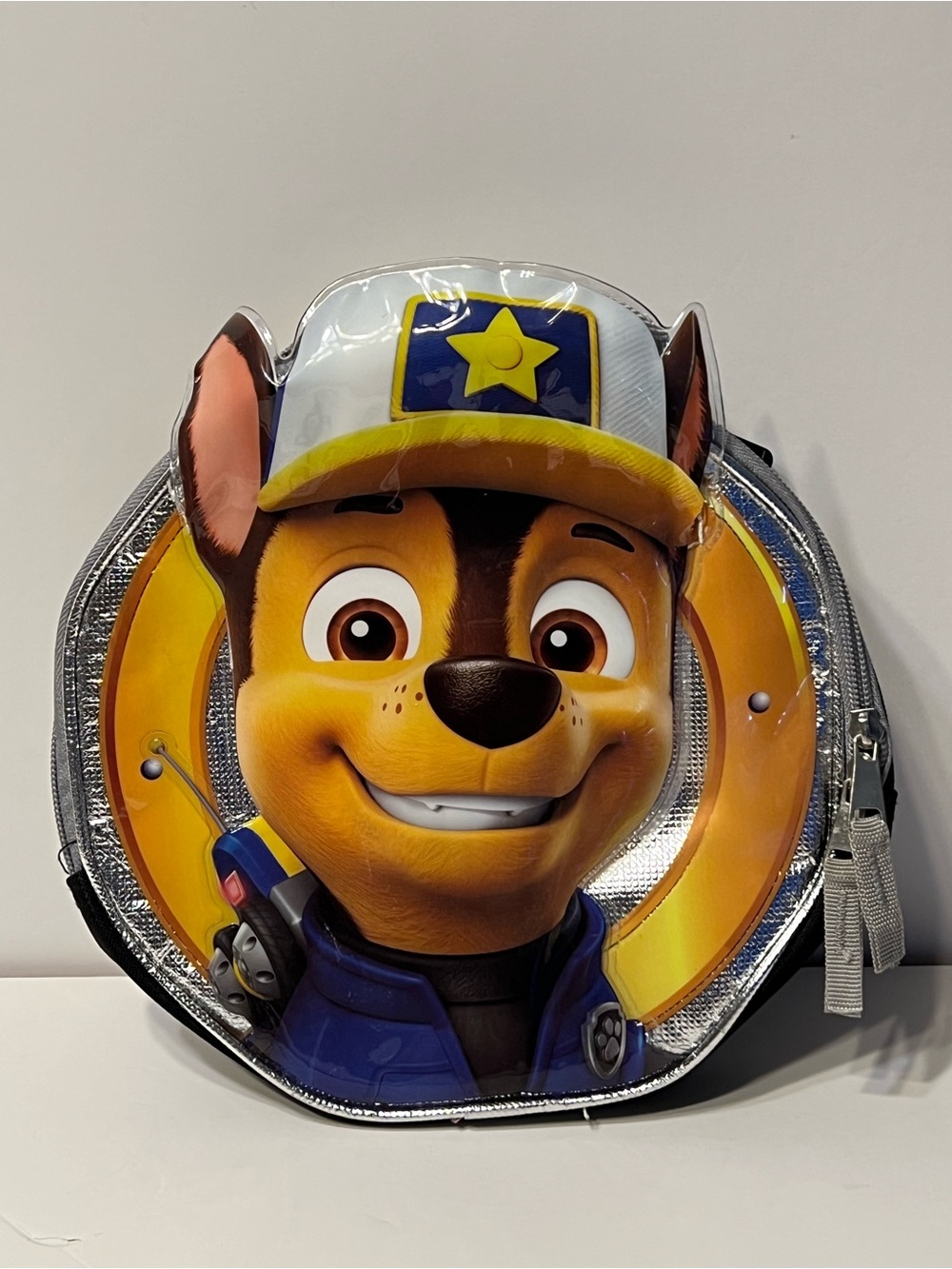 Paw Patrol Chase Face Lunch Box Backpack in Yellow, Blue & Silver